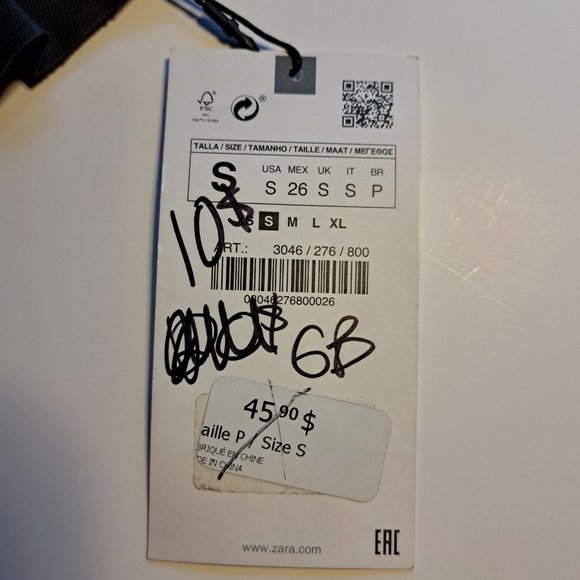 ZARA FAUX LEATHER PLEATED MINI skirt Sz Small *NO BELT* ACADEMIA PREPPY ROCK NWT - Picture 12 of 16